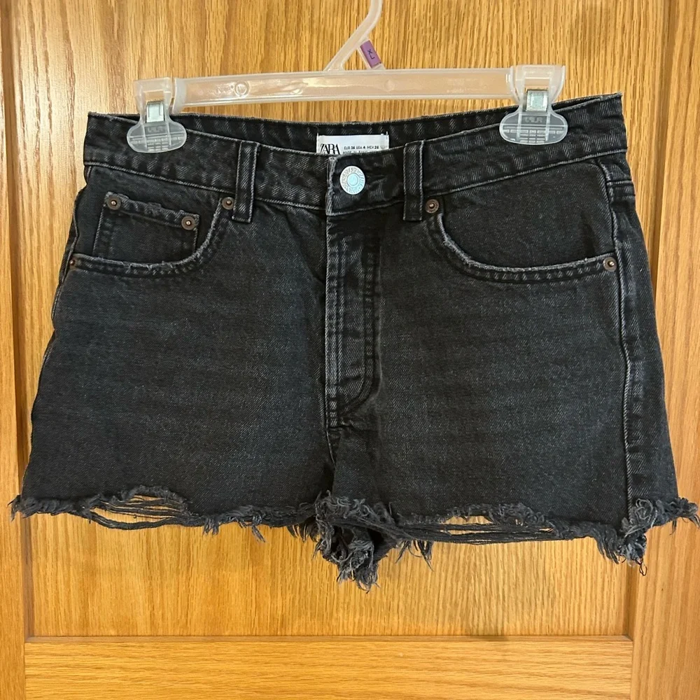 Zara Black Denim Shorts 4